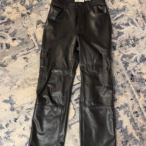 Abercrombie & Fitch Black Leather Pants